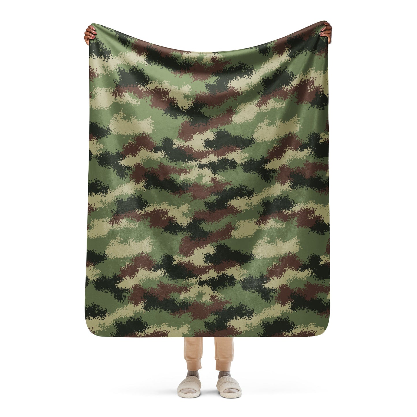 Colombian Digital Camflado Pixelado CAMO Sherpa blanket - 50″×60″ - Blankets