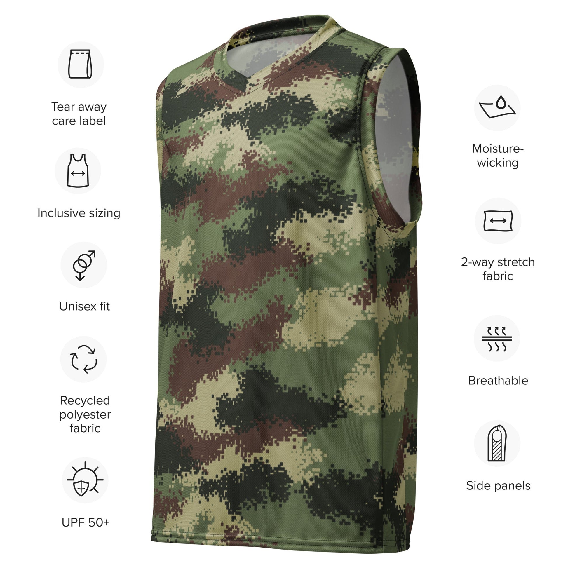 Colombian Digital Camflado Pixelado CAMO unisex basketball jersey - Basketball Jerseys