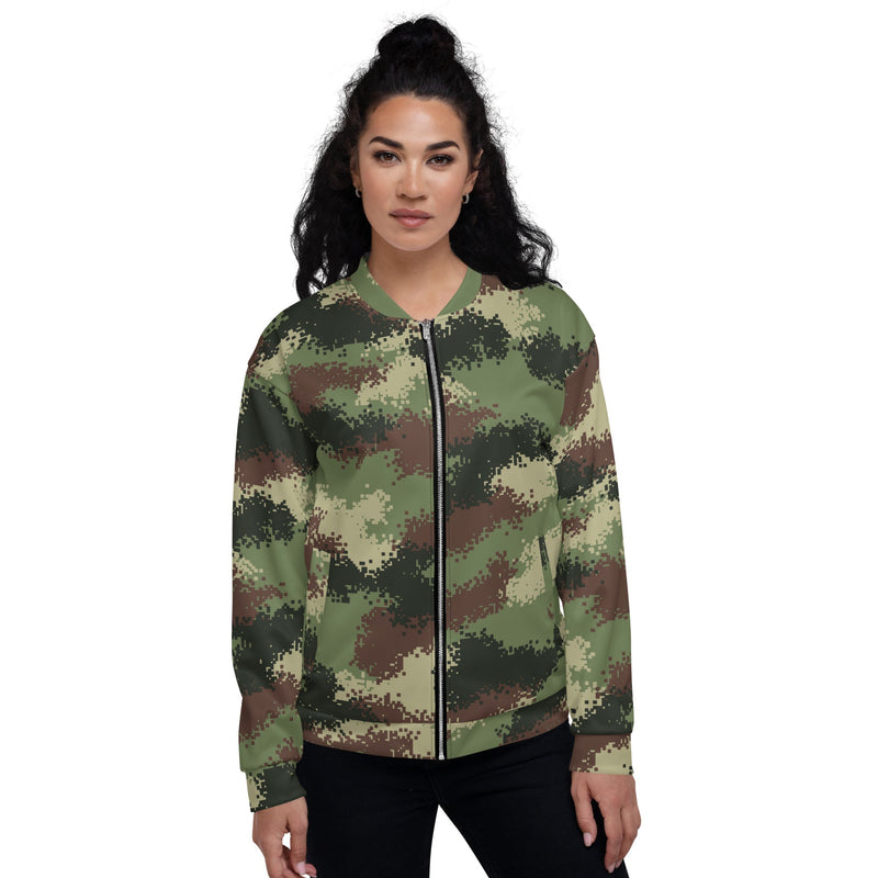 Digital Pixelado Jungle CAMO Unisex Bomber Jacket
