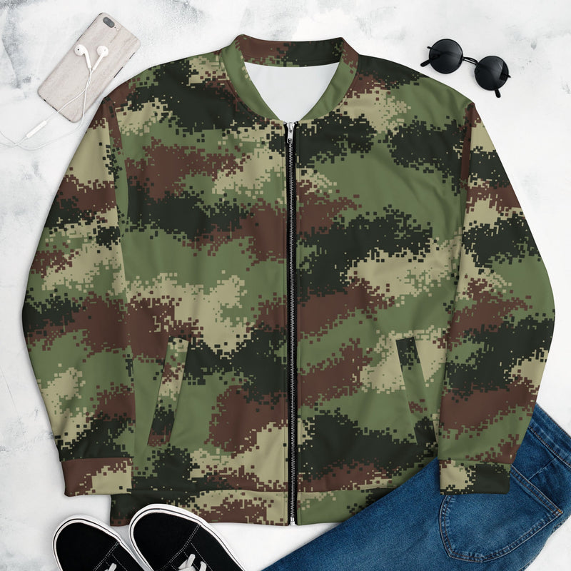 Digital Pixelado Jungle CAMO Unisex Bomber Jacket - XS