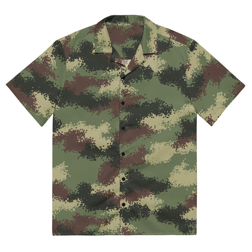 Digital Pixelado Jungle CAMO Unisex Short-Sleeve Button Shirt - 2XS - Button-Up