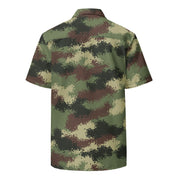 Digital Pixelado Jungle CAMO Unisex Short-Sleeve Button Shirt - Button-Up