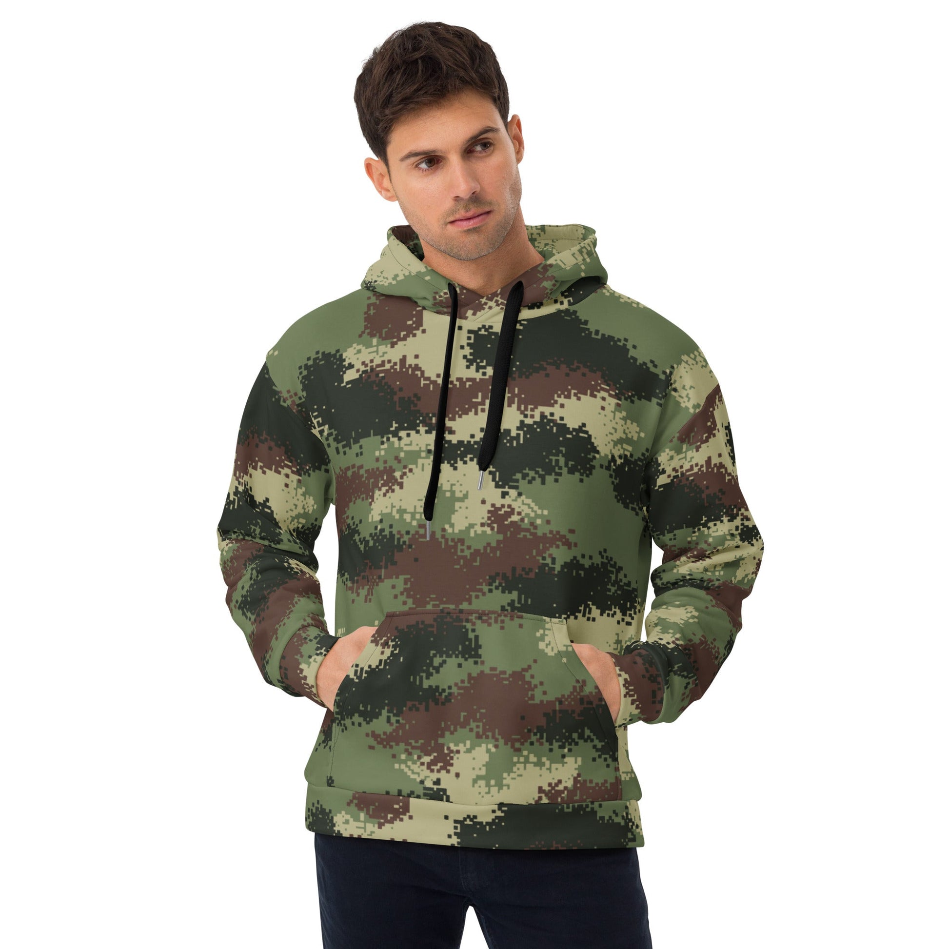 Colombian Digital Camflado Pixelado CAMO Unisex Hoodie - 2XS - Hoodies