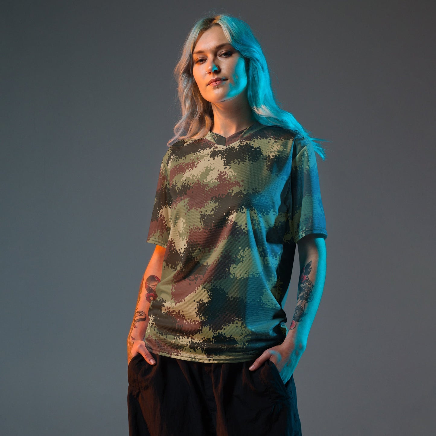 Colombian Digital Camflado Pixelado CAMO Unisex Sports Jersey