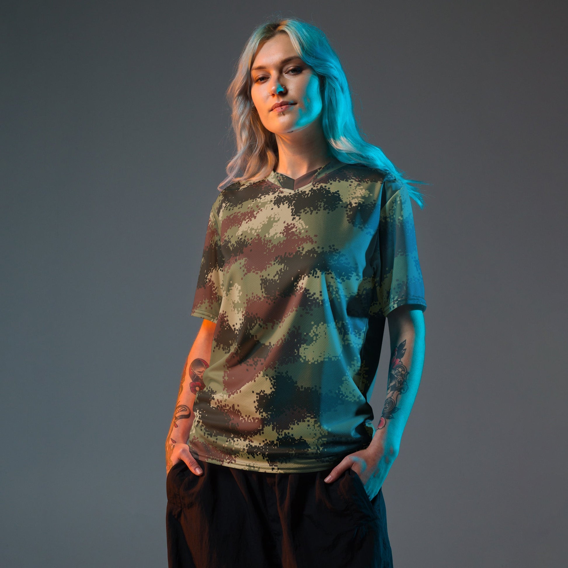 Colombian Digital Camflado Pixelado CAMO Unisex Sports Jersey