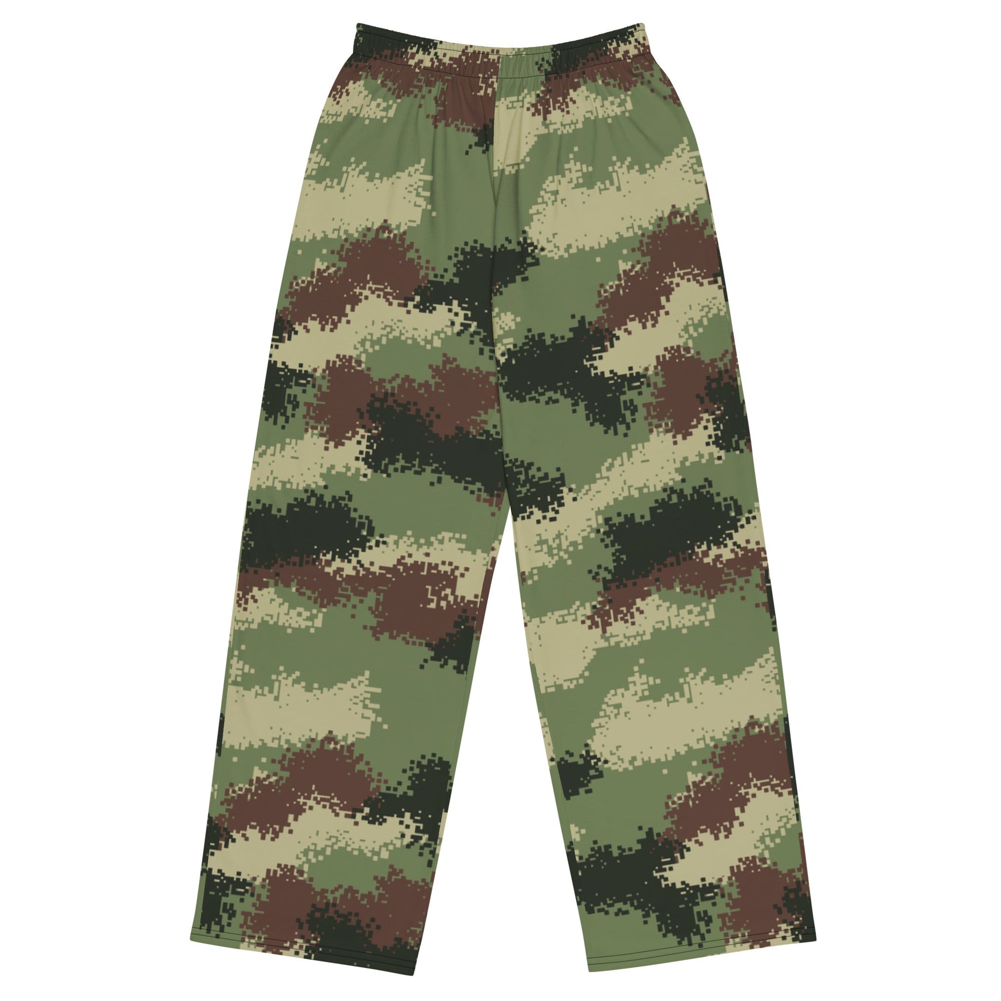 Colombian Digital Camflado Pixelado CAMO Unisex Wide-Leg Leisure Pants - 2XS
