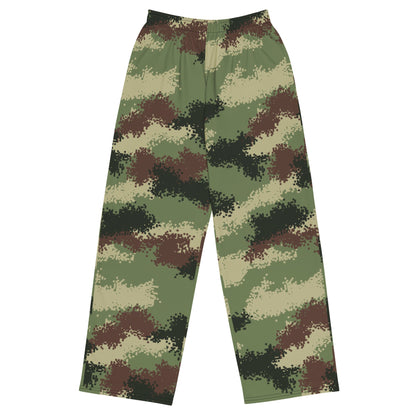 Colombian Digital Camflado Pixelado CAMO Unisex Wide-Leg Leisure Pants - 2XS