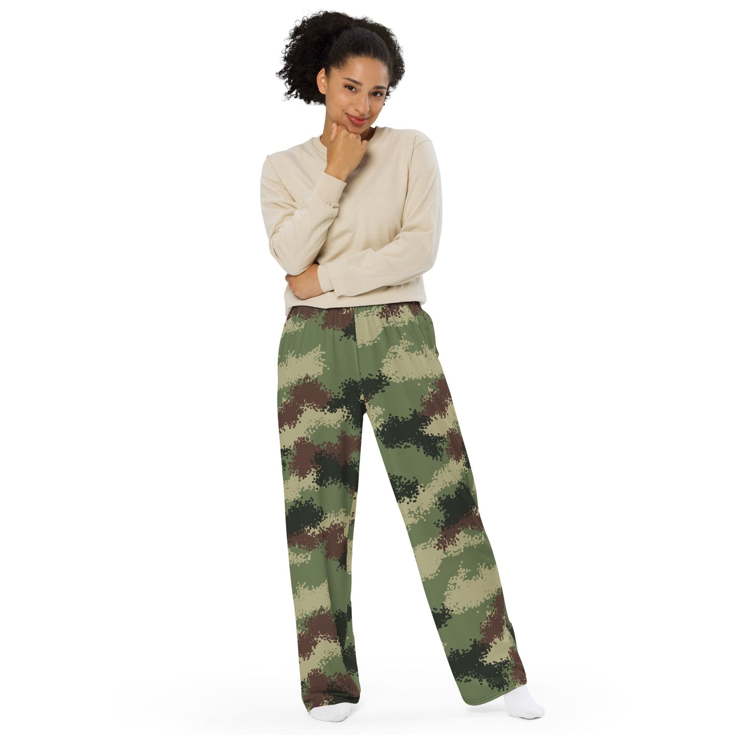 Colombian Digital Camflado Pixelado CAMO Unisex Wide-Leg Leisure Pants