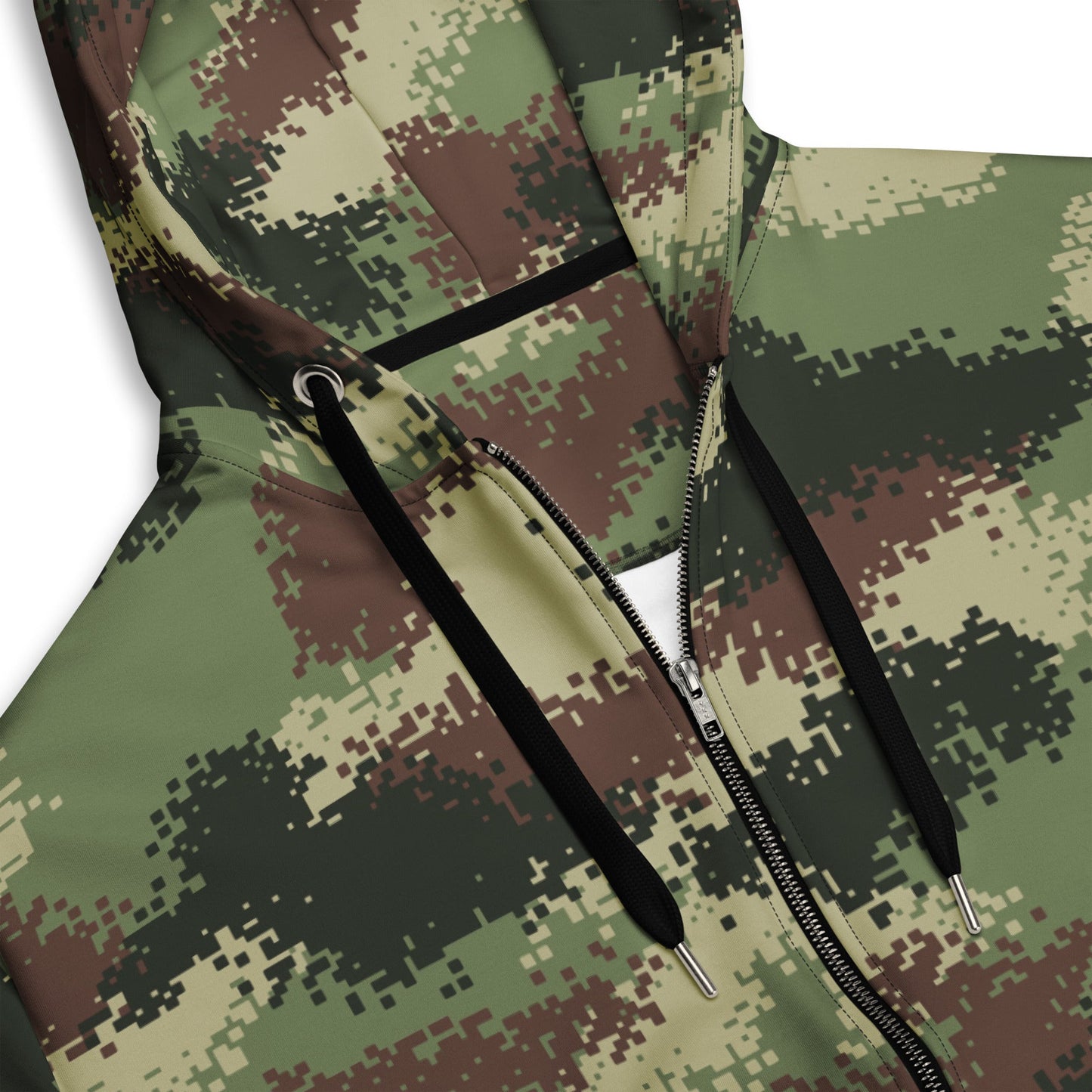 Colombian Digital Camflado Pixelado CAMO Unisex Zip Hoodie