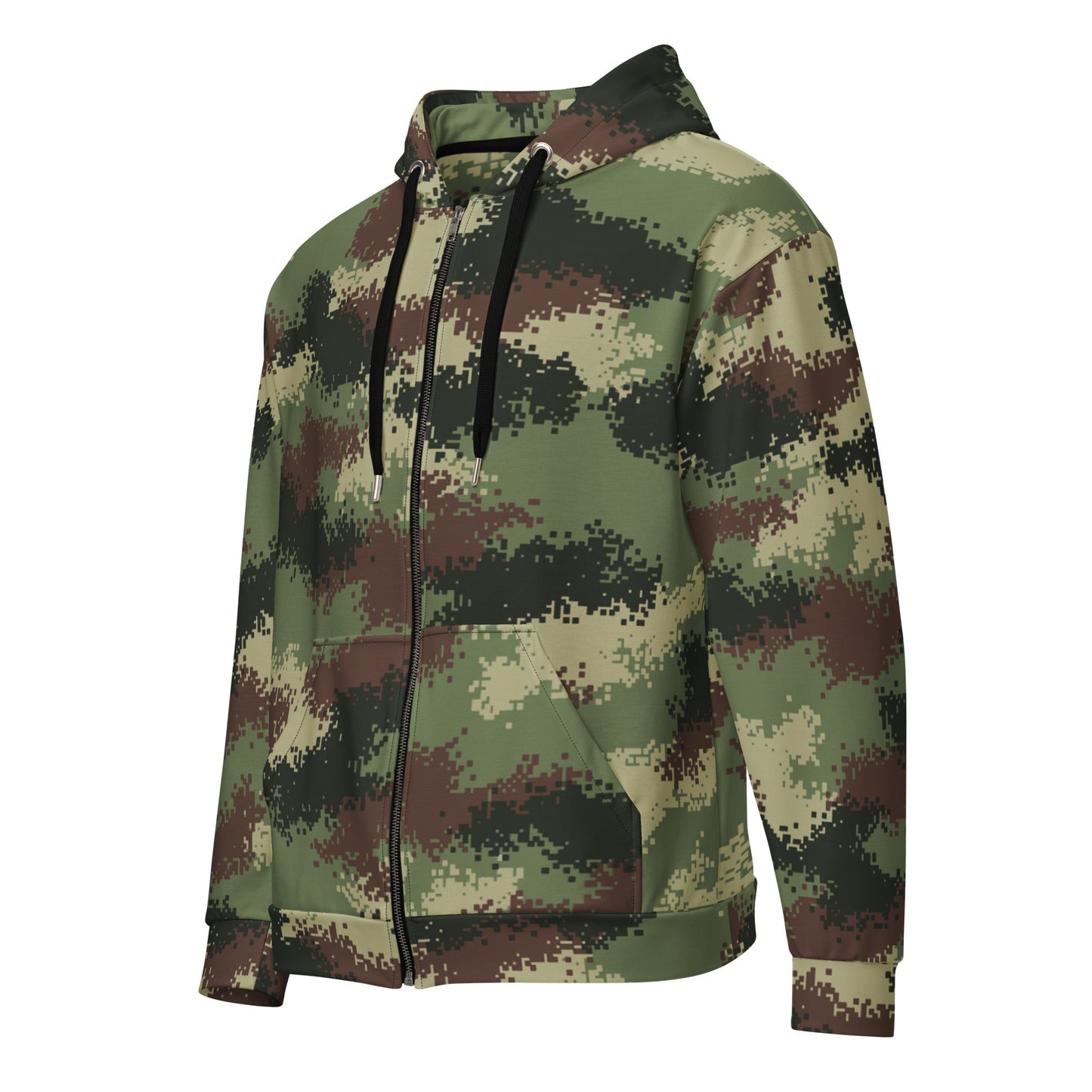 Colombian Digital Camflado Pixelado CAMO Unisex Zip Hoodie
