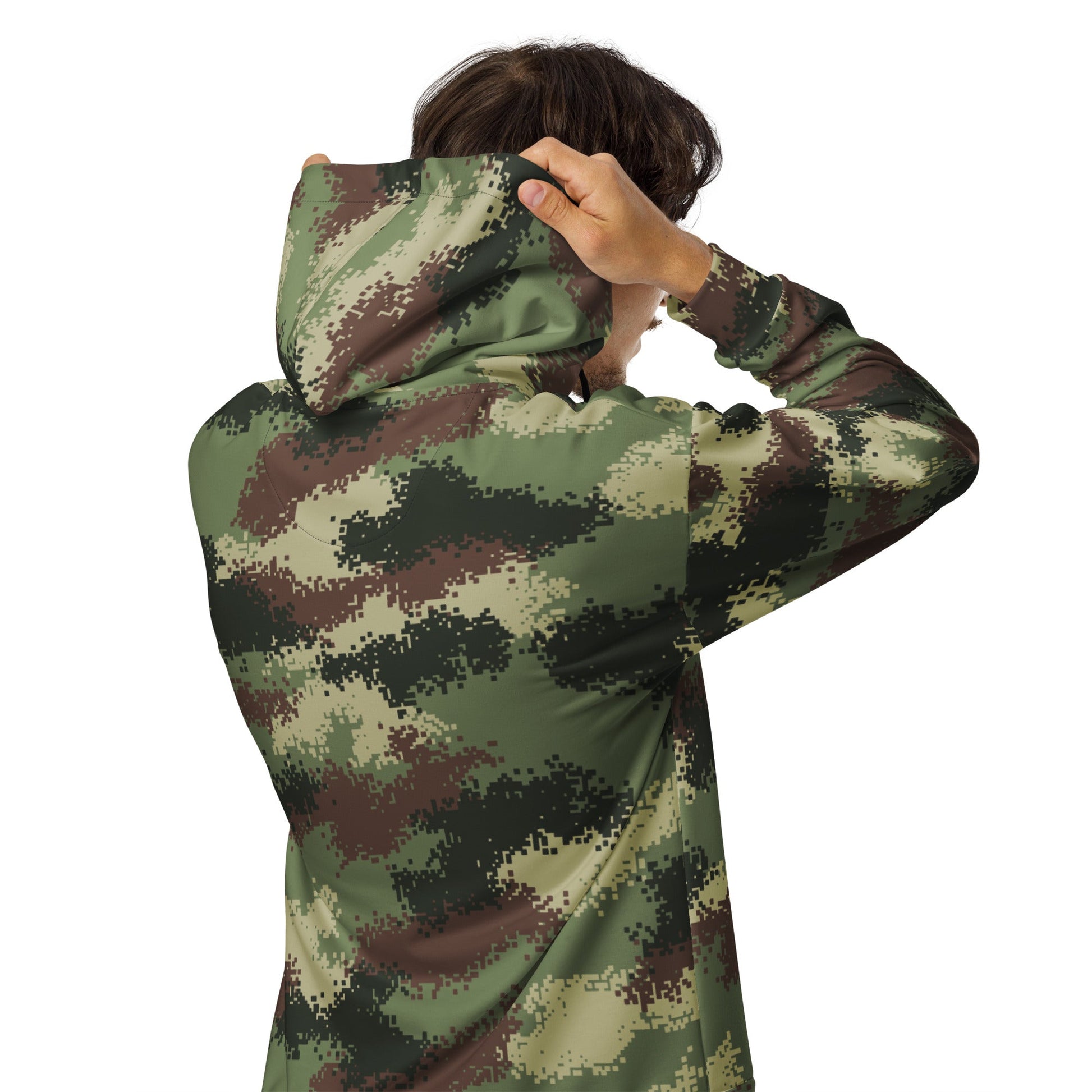 Colombian Digital Camflado Pixelado CAMO Unisex Zip Hoodie