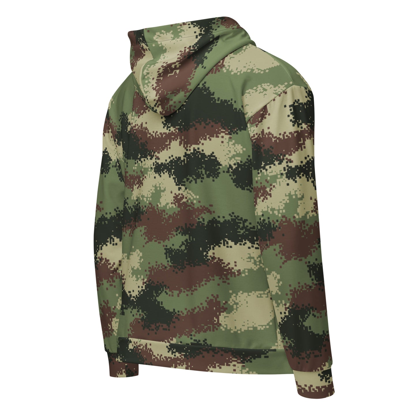 Colombian Digital Camflado Pixelado CAMO Unisex Zip Hoodie