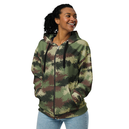 Colombian Digital Camflado Pixelado CAMO Unisex Zip Hoodie