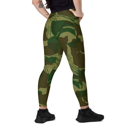 Congo Brushstroke CAMO Leggings with pockets - 2XS - Womens With Pockets