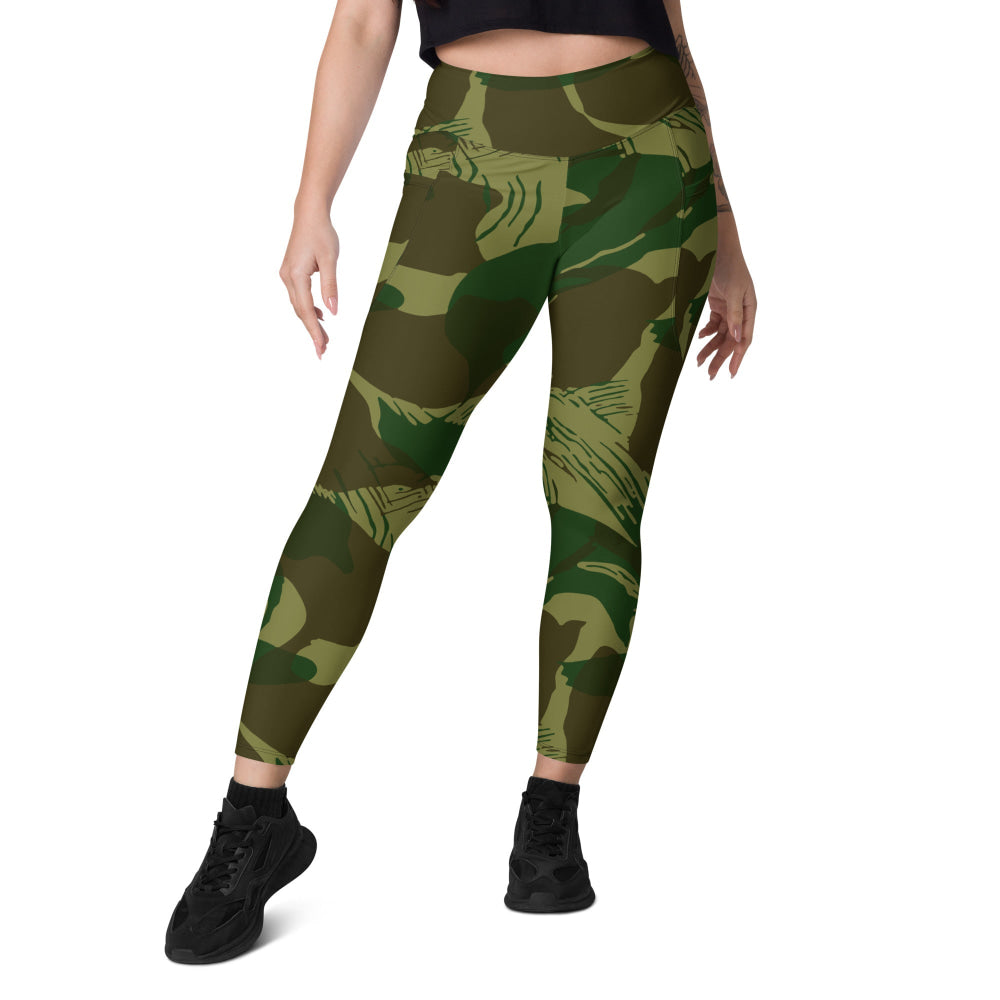 Congo Brushstroke CAMO Leggings with pockets - Womens With Pockets