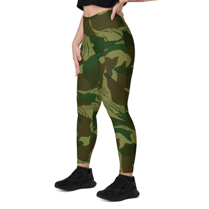 Congo Brushstroke CAMO Leggings with pockets - Womens With Pockets