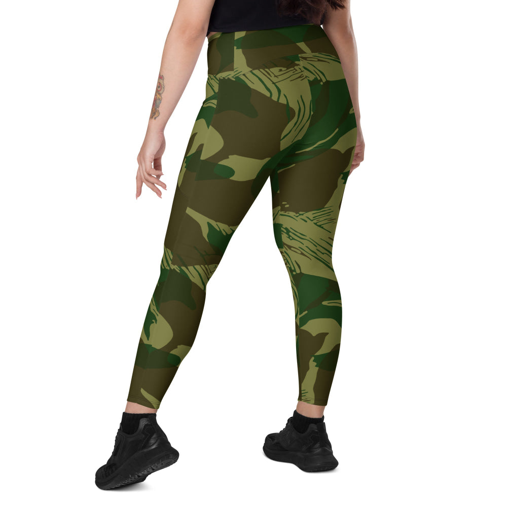 Congo Brushstroke CAMO Leggings with pockets - Womens With Pockets