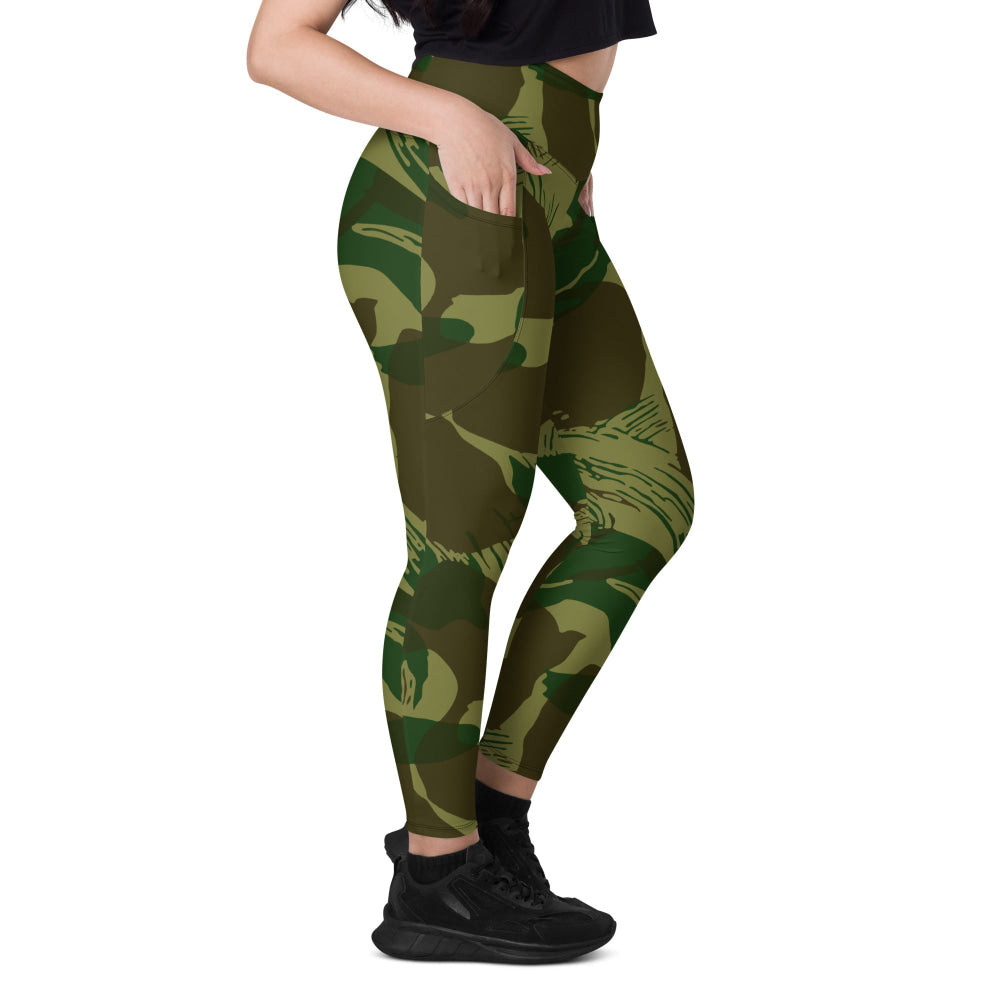 Congo Brushstroke CAMO Leggings with pockets - Womens With Pockets