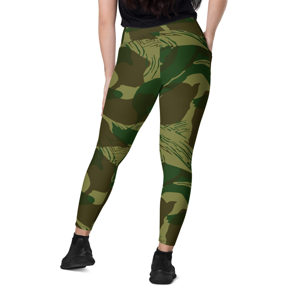 Congo Brushstroke CAMO Leggings with pockets - Womens With Pockets