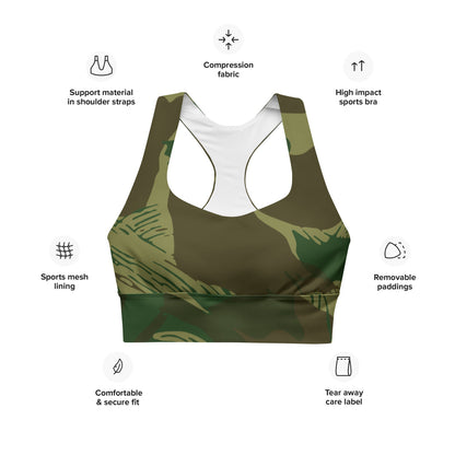 Congo Brushstroke CAMO Longline sports bra - Womens Sports Bra