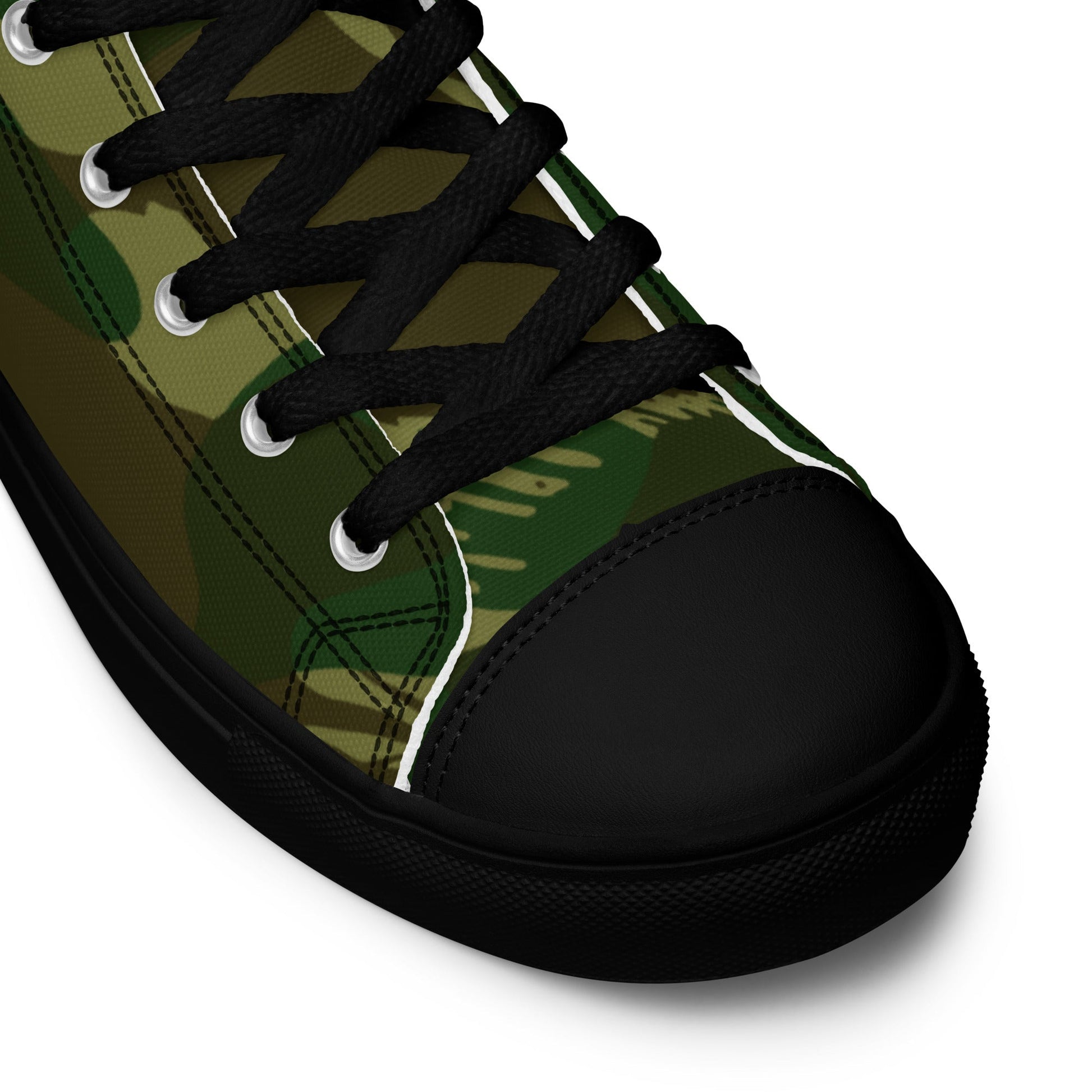 Congo Brushstroke CAMO Mens high top canvas shoes - High Top Canvas Shoes