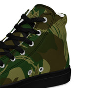 Brushstroke Congo CAMO Mens High-Top Canvas Shoes