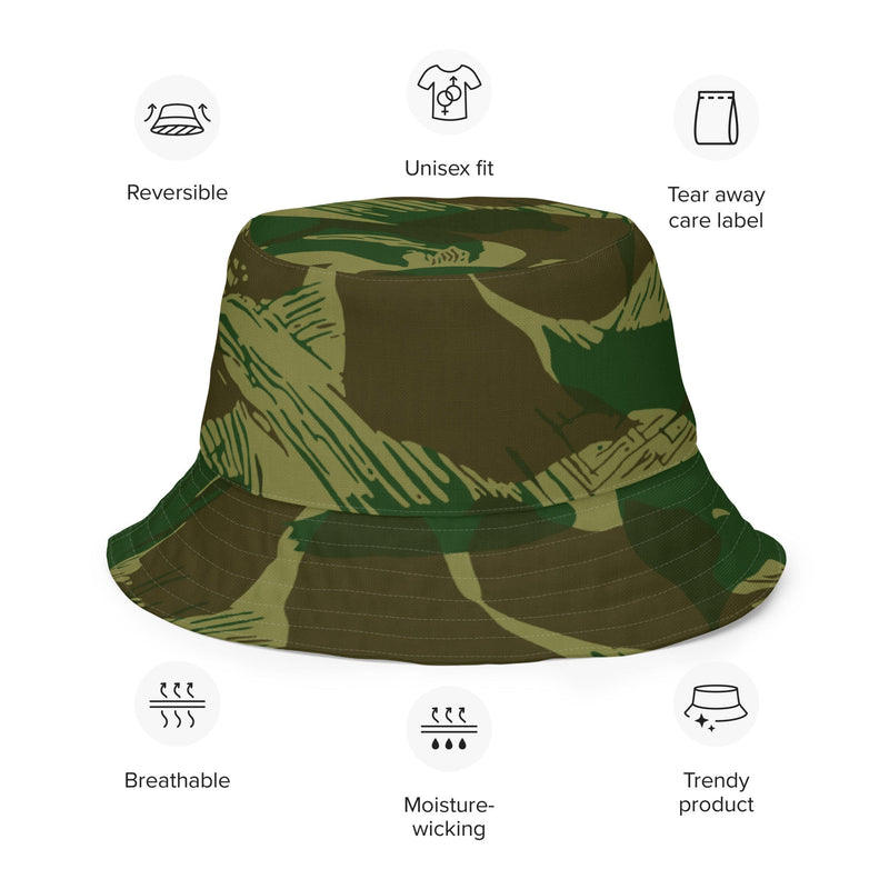 Brushstroke Congo CAMO Reversible Bucket Hat - Head