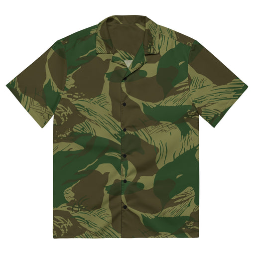 Brushstroke Congo CAMO Unisex Short-Sleeve Button Shirt - 2XS - Button-Up
