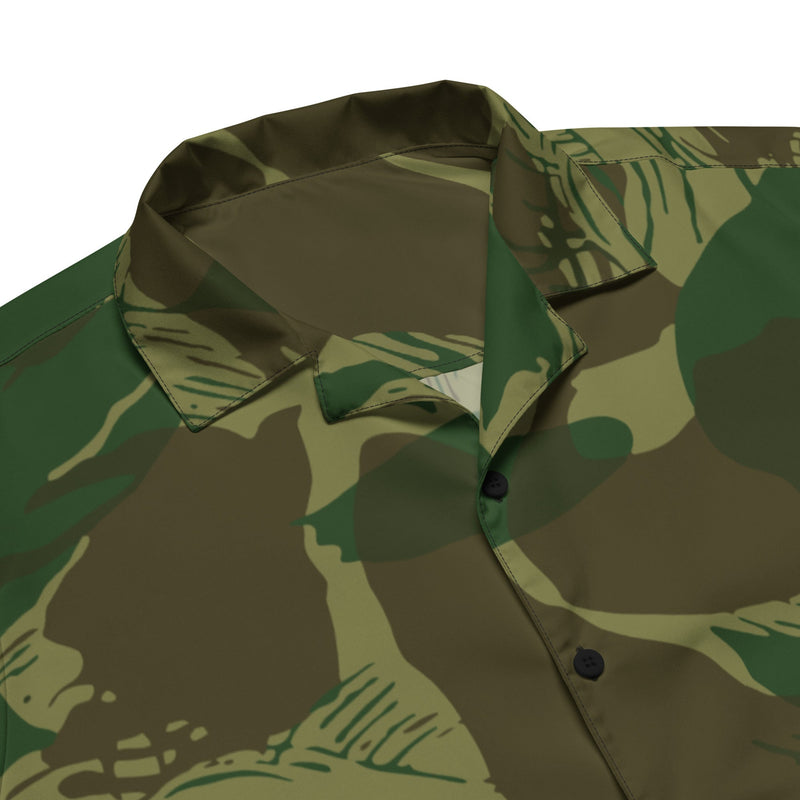 Brushstroke Congo CAMO Unisex Short-Sleeve Button Shirt - Button-Up