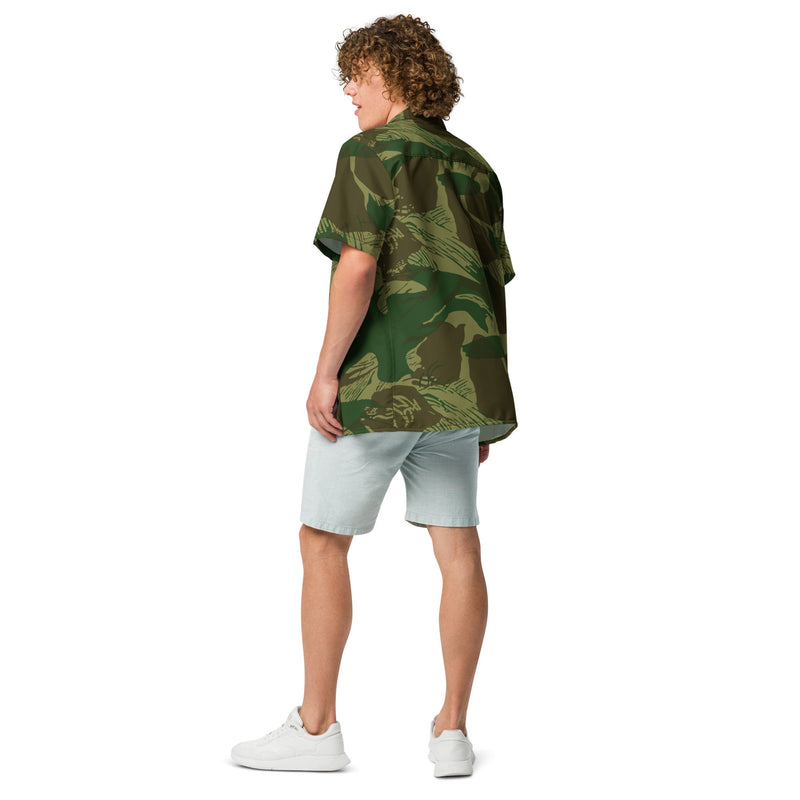 Brushstroke Congo CAMO Unisex Short-Sleeve Button Shirt - Button-Up