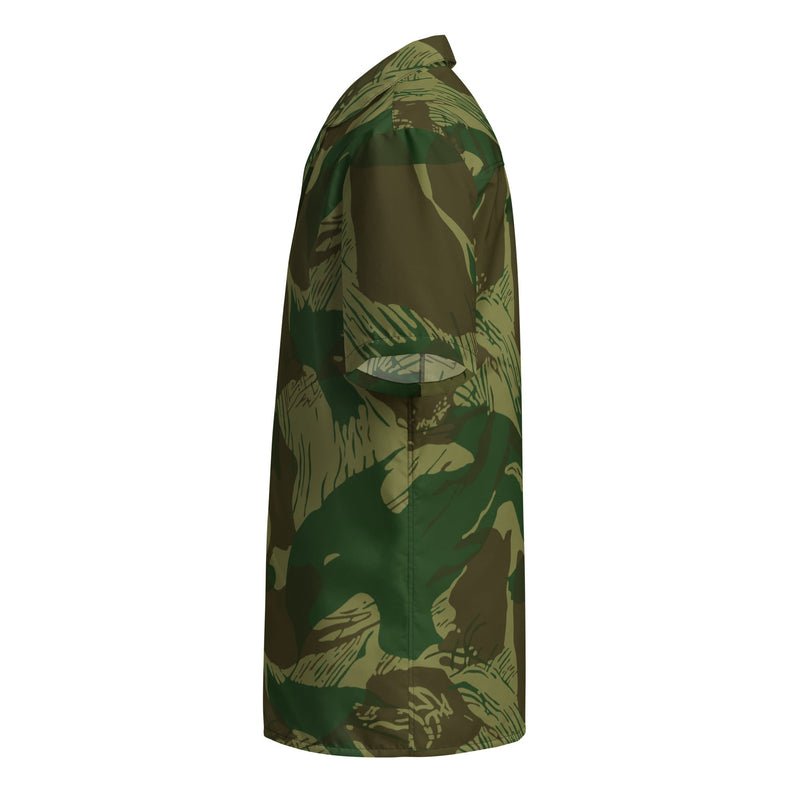 Brushstroke Congo CAMO Unisex Short-Sleeve Button Shirt - Button-Up