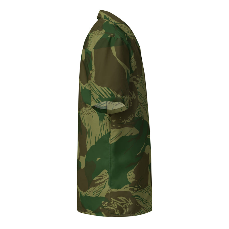 Brushstroke Congo CAMO Unisex Short-Sleeve Button Shirt - Button-Up