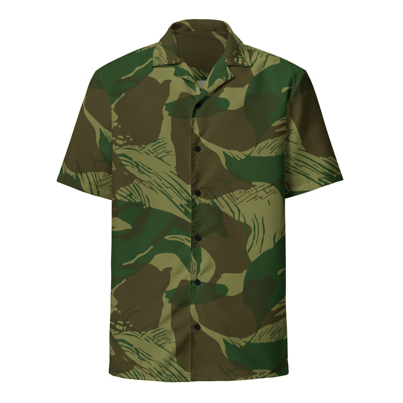 Brushstroke Congo CAMO Unisex Short-Sleeve Button Shirt - Button-Up