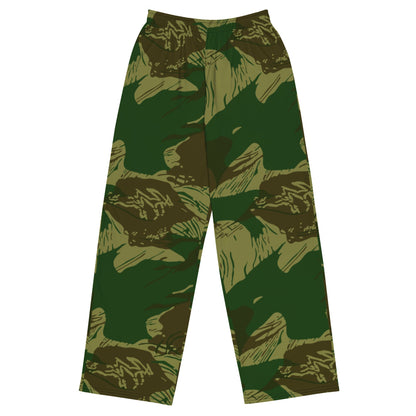 Congo Brushstroke CAMO unisex wide-leg pants - 2XS - Unisex Wide-Leg Pants