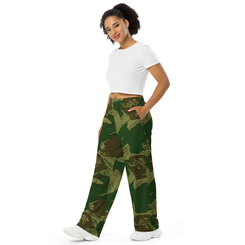 Congo Brushstroke CAMO unisex wide-leg pants - Unisex Wide-Leg Pants