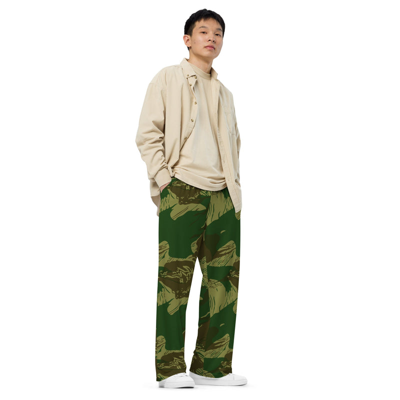 Brushstroke Congo CAMO Unisex Wide-Leg Leisure Pants - Pant