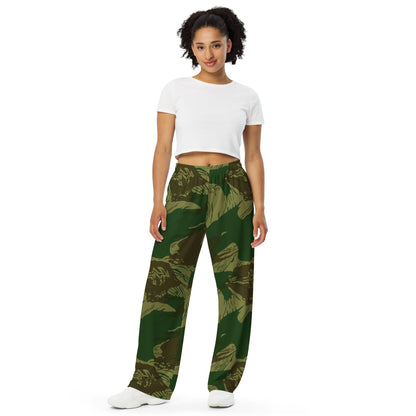 Congo Brushstroke CAMO unisex wide-leg pants - Unisex Wide-Leg Pants