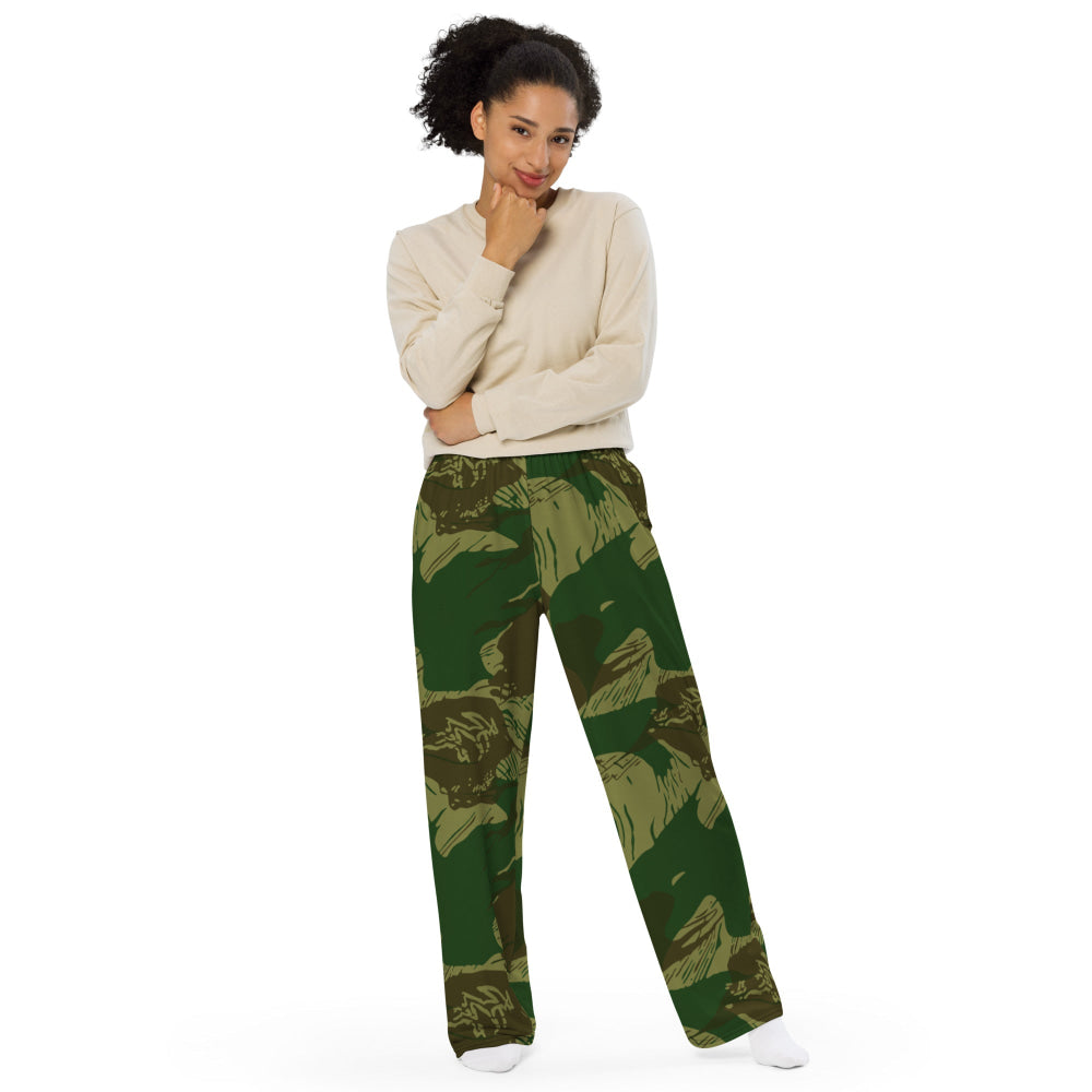 Congo Brushstroke CAMO unisex wide-leg pants - Unisex Wide-Leg Pants