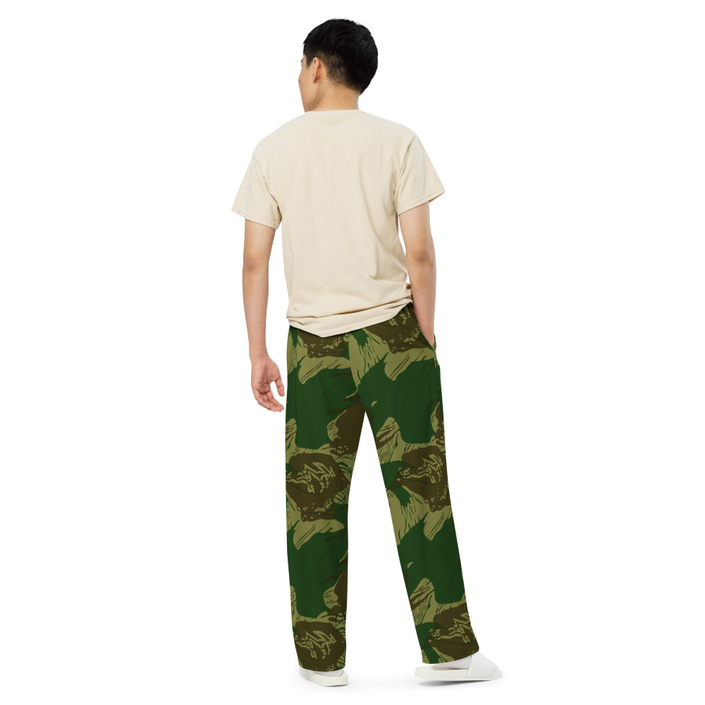 Congo Brushstroke CAMO unisex wide-leg pants - Unisex Wide-Leg Pants