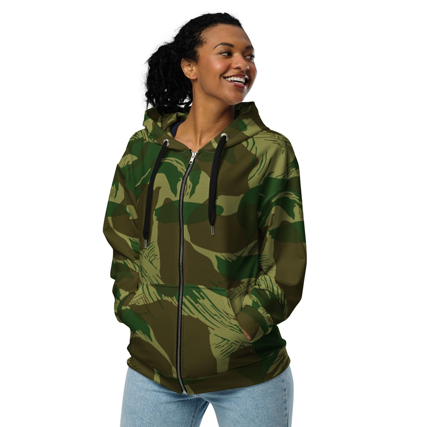 Congo Brushstroke CAMO Unisex zip hoodie Zip Hoodies
