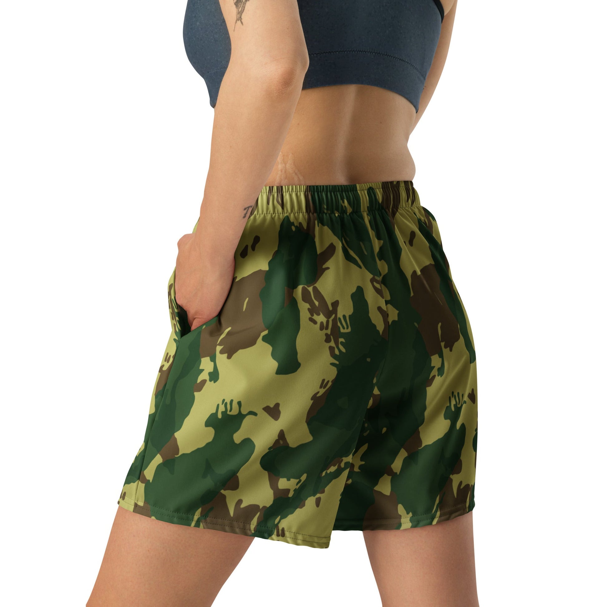 Congo Denison CAMO Unisex Athletic Long Shorts