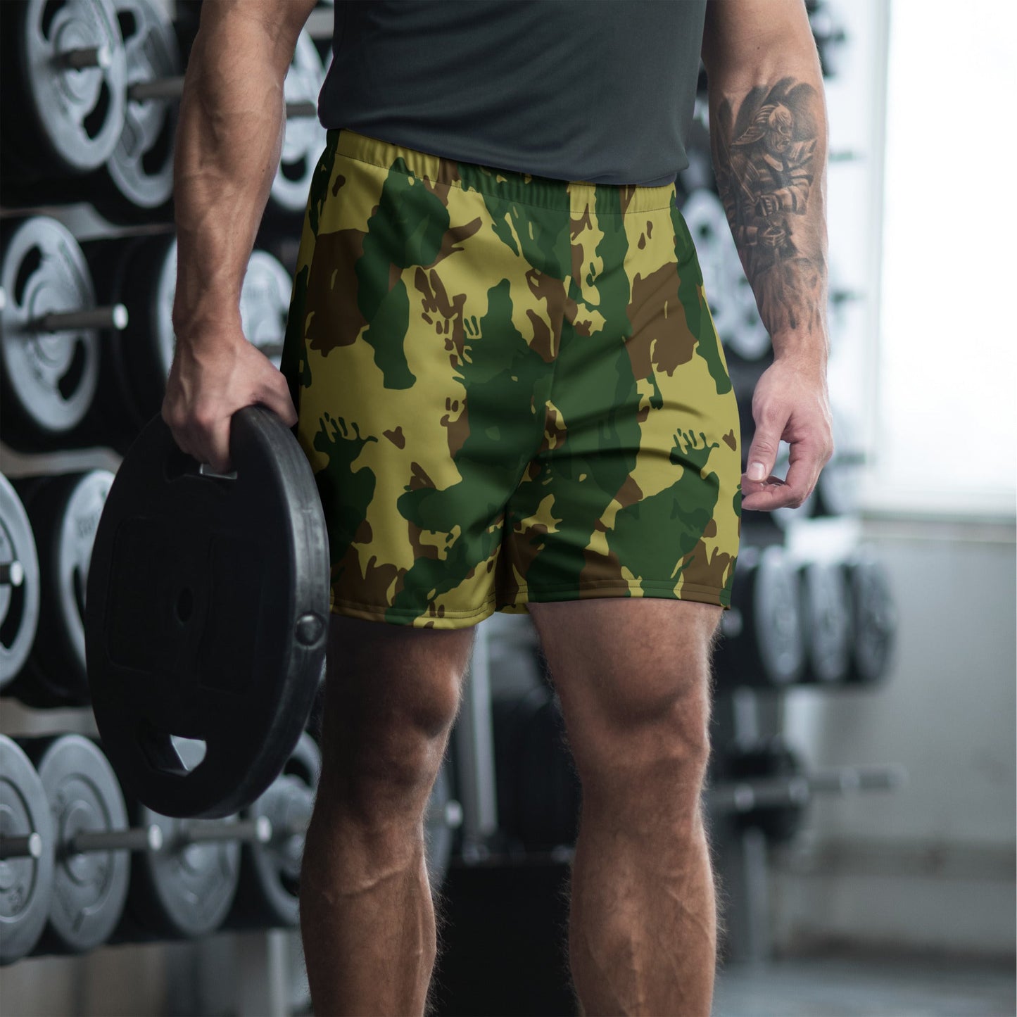 Congo Denison CAMO Unisex Athletic Long Shorts - XS