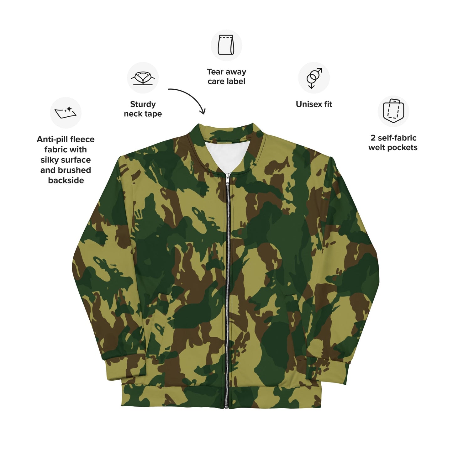 Congo Denison CAMO Unisex Bomber Jacket - Jackets