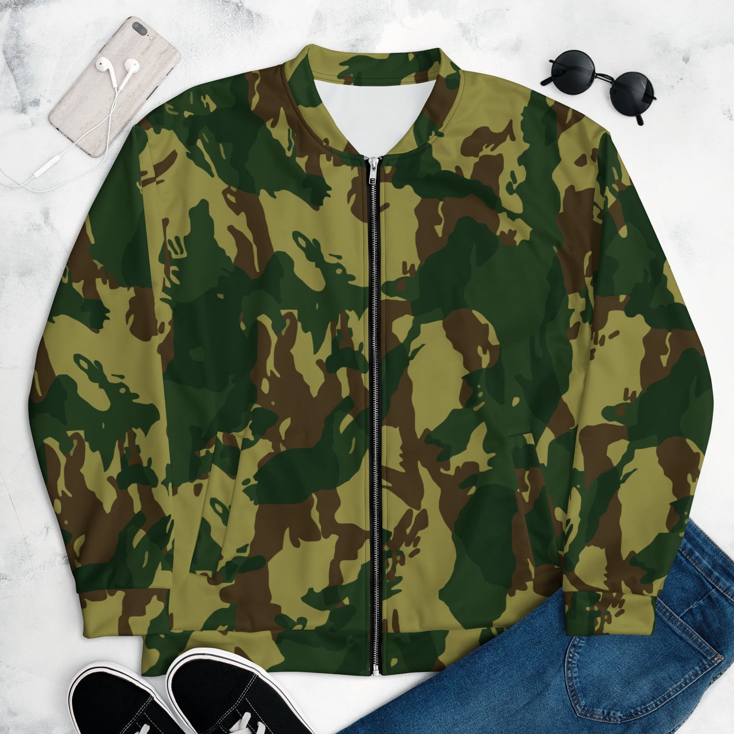 Congo Denison CAMO Unisex Bomber Jacket - XS - Jackets
