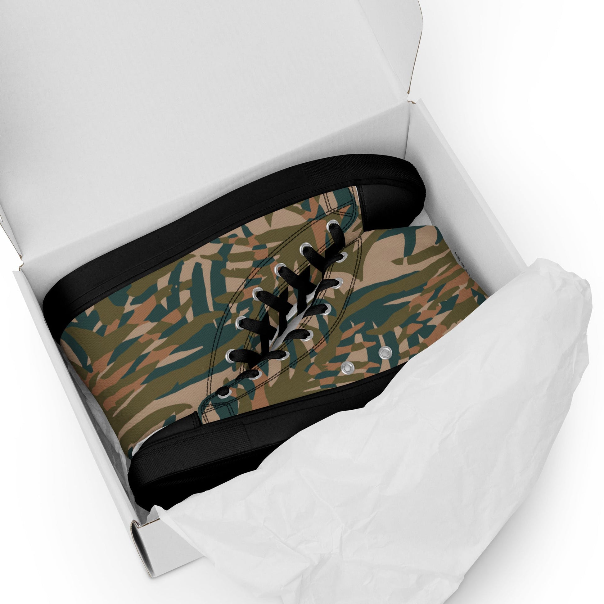 Congo Grasslands CAMO Mens high top canvas shoes - High Top Canvas Shoes