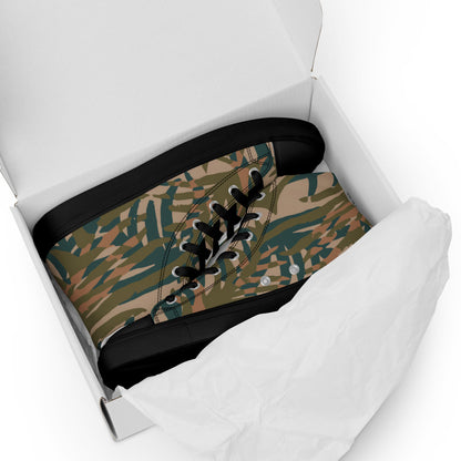 Congo Grasslands CAMO Mens high top canvas shoes - High Top Canvas Shoes