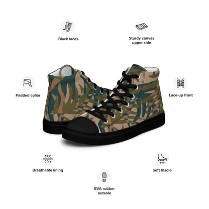 Congo Grasslands CAMO Mens high top canvas shoes - High Top Canvas Shoes