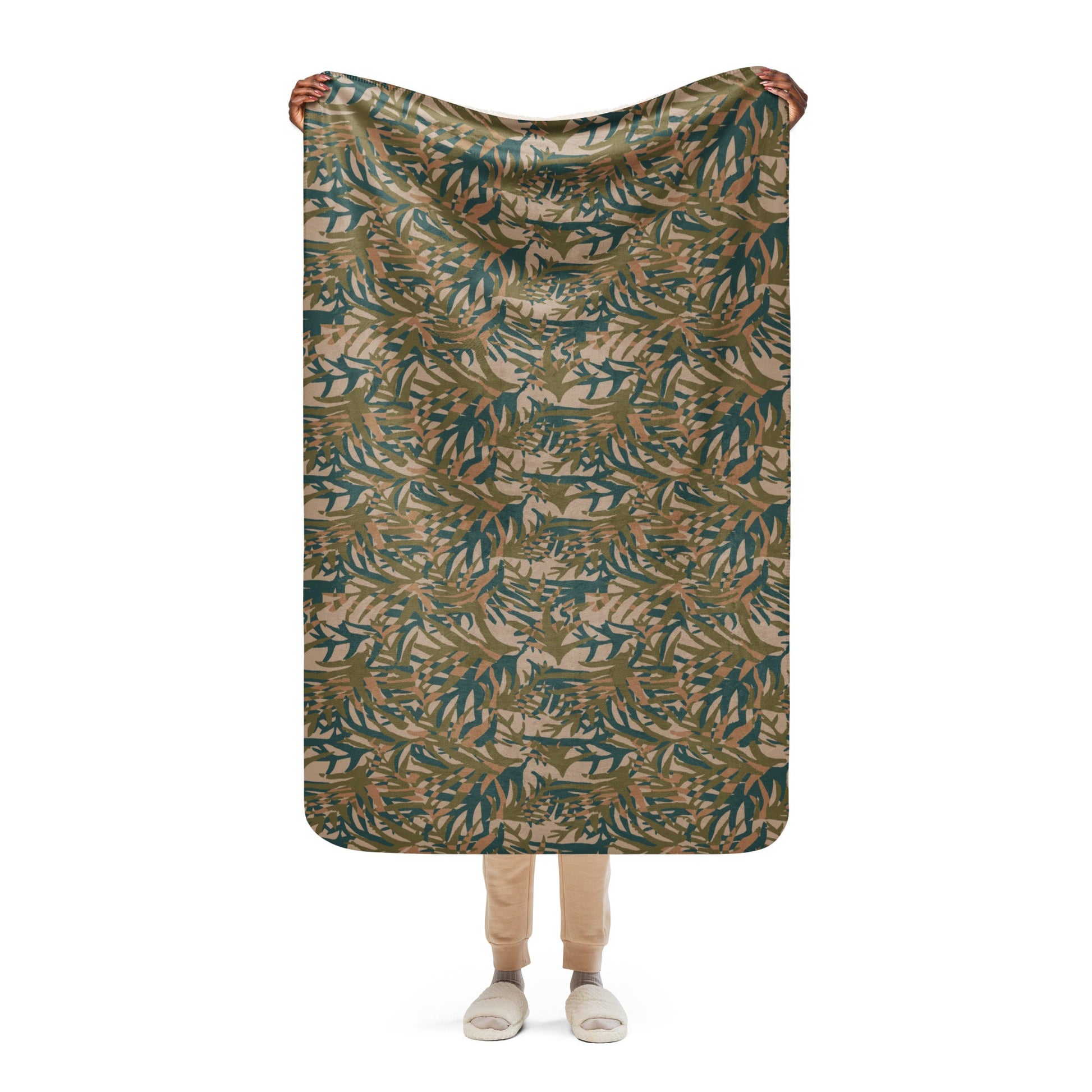Congo Grasslands CAMO Sherpa blanket - 37″×57″ - Blankets