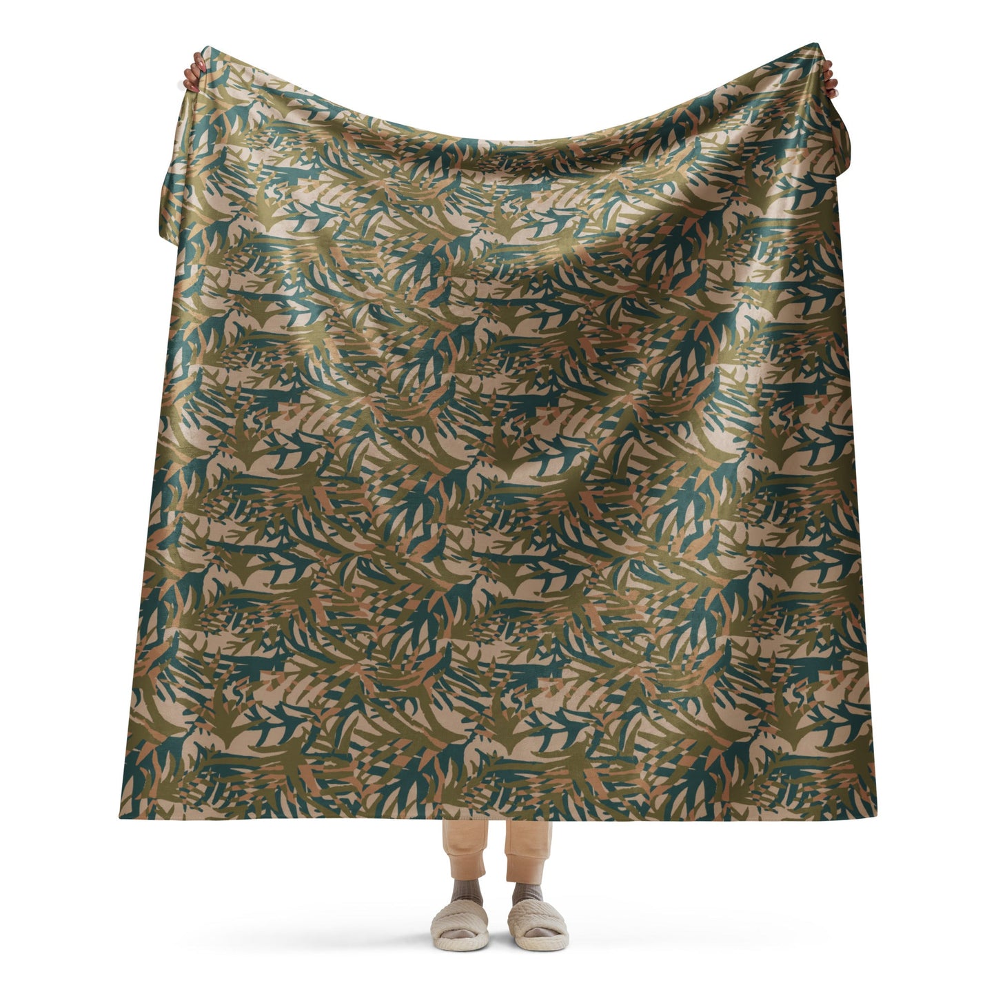 Congo Grasslands CAMO Sherpa blanket - 60″×80″ - Blankets