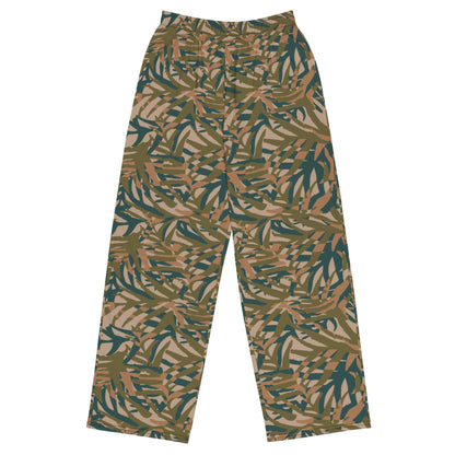 Congo Grasslands CAMO unisex wide-leg pants - 2XS - Wide-leg Pants